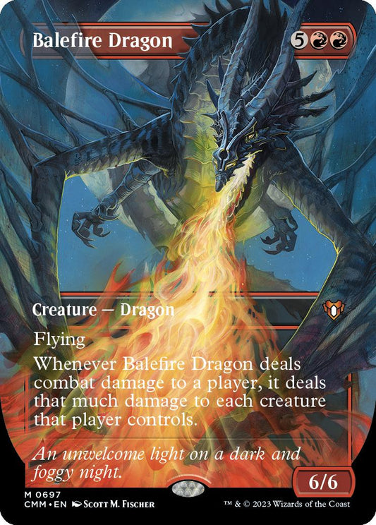 Commander Masters Variants: Balefire Dragon (Borderless Non Foil)