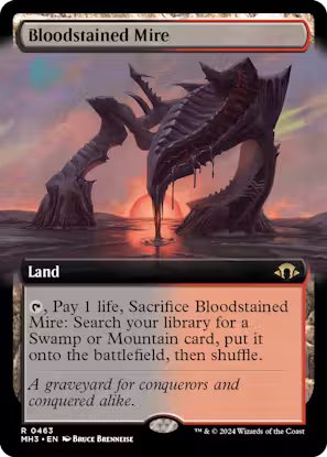 Modern Horizons 3 Variants: Bloodstained Mire (0463 - Extended Art Non Foil)