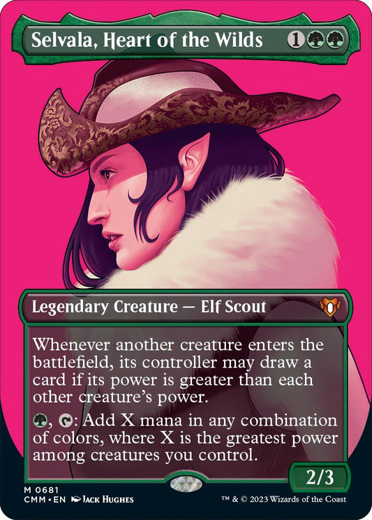 Commander Masters Variants: Selvala, Heart of the Wilds (Borderless Non Foil)