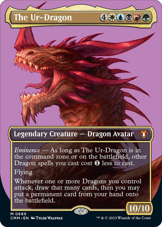 Commander Masters Variants: The Ur-Dragon (Borderless Non Foil)