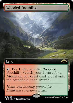 Modern Horizons 3 Variants: Wooded Foothills (0467 - Extended Art Non Foil)